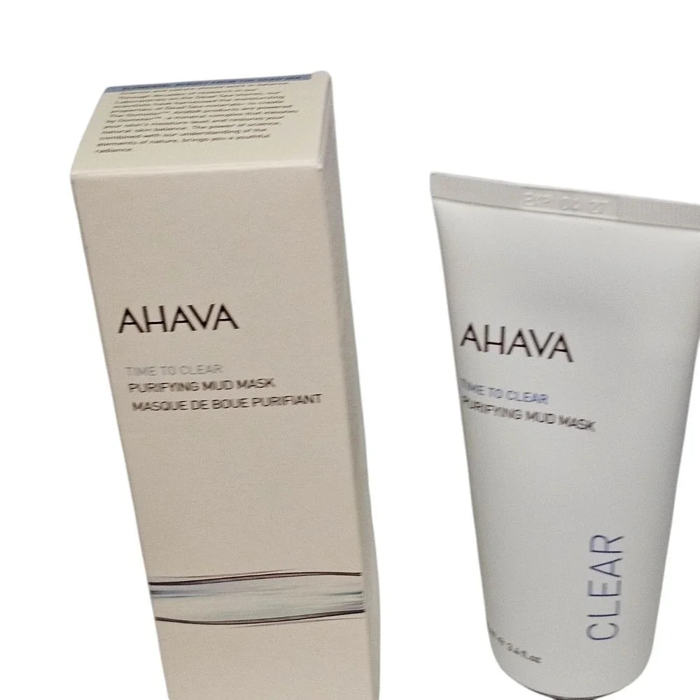 AHAVA Time to Clear Purifying Dead Sea Mud Mask Facial Cleanser 3.4 fl oz Full S
